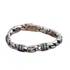 Pulsera Ancha para Hombre de Estilo Nuevo con un Diseño Generoso y Moderno, Artesanía Pesada, Estilo Europeo y Americano, Textura Incrustada de Diamantes, Venta Directa del Fabricante