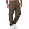 Comércio Transfronteiriço 2026 Calça de Trabalho Casual Masculina com Múltiplos Bolsos, Corte Reto Solto, Moda Tendência Versátil