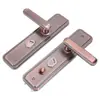 Panel de bronce rojo multifuncional de acero inoxidable resorte de doble tensión manija de apertura izquierda o derecha sin importar cerradura de manija de puerta antirrobo