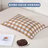 Funda de almohada Hanyunfang de tela gruesa antigua, estilo cremallera, extraíble, para dormitorio, individual, hogar, almohada, cuero