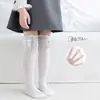 Calcetines largos para niñas, calcetines de verano para niñas, calcetines anti-mosquitos para bebés, calcetines altos elásticos de verano para niños con lazo