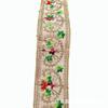 Novo em Estoque Acessório de Roupa de Renda Bordada com Castanha Estilo Chinês Código de Barras Renda Étnica com Lantejoulas Douradas 5cm de Largura