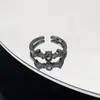 Anillo Abierto Forma de Murciélago Fantasma Estilo Chica Gótica Oscura Luna de Sangre Tendencia Nicho Fresco Estilo Neutro