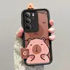 Adecuado para Realmec75 Dibujos Animados Reno12 Moda Femenina Oppo Funda de Teléfono Muñeca de Pie 14Pro Capibara