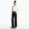 Jeans retro azules de pierna ancha estrecha para mujer, forrados de felpa y engrosados, pantalones rectos de nueva moda con caída para otoño e invierno 2026