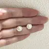 Pendientes de Plata de Ley S925 con Concha de Perla de Agua Dulce, Estilo Coreano, Delicados, Exquisitos, Modernos, Versátiles, Pendientes de Diseño Nicho para el Trabajo y el Ocio