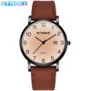 Reloj de estudiante de fábrica, reloj de cuarzo de moda simple, diseño de esfera de té para hombres y mujeres, reloj retro informal para parejas.
