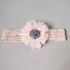 Chicbaby Versão coreana de tiara elástica de flor de renda faixa de cabelo de bebê anel de cabelo de princesa rosa