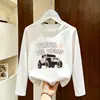 Camiseta base de otoño para niño, top para bebé niño, ropa infantil de moda, camiseta elegante de algodón puro con estampado de dibujos animados para primavera y otoño
