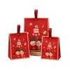 Caja de Dulces para Boda Roja, Empaque de Boda de Nicho de Alta Gama, Bolsa Elegante y Grande para Compromiso