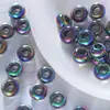 Contas Soltas Eletrodepositadas UV Coloridas com Furo Grande Contas Soltas de Acrílico com Furo Passante Acessórios de Miçangas para Pulseira Colar Corrente de Celular Materiais
