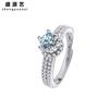 Anillo de moissanita de plata esterlina 925 de alta calidad para mujer, joyería de diseño de nicho de lujo ligero al por mayor