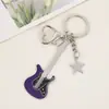 Llavero de Guitarra Eléctrica Ins Colgante Estilo Rock Metálico Llavero Creativo Musical Personalizado Tendencia Accesorios Geniales