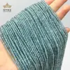 2mm Haoyu Joias Contas Soltas Redondas Facetadas Naturais Contas Azuis Fosforíticas Redondas Facetadas Semi-Acabadas