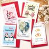 Nuevo Juego de Sobres para Tarjetas de Aniversario de Pareja de 1 Tamaño Grande una Variedad de Tarjetas de Felicitación Cálidas y Exquisitas