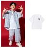 Traje de dança de rua hip hop infantil hiphop para meninos Roupas infantis da moda para meninas Roupas infantis de verão para meninas Roupas infantis