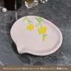 Prato de Sabão Cerâmico Criativo com Drenagem em Formato de Tulipa, Bandeja de Sabão para Banheiro, Suporte de Sabão Estilo Luxo Leve, Suprimentos de Armazenamento