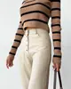 Ropa Transfronteriza Europea y Americana para Mujer 2025 Amazon Otoño e Invierno Pantalones de Cuero con Empalme de Cintura Alta Pantalones Casuales para Mujer Pantalones de Cuero