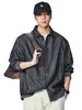 Roupas Masculinas Fengshe / Nova Camisa de Manga Longa da Primavera Masculina com Gola Reversível Camisa de Trabalho Jaqueta Jeans Vintage