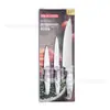 Juego de Cuchillos de Acero Inoxidable de Tres Piezas con Mango de Plástico PP, Cuchillo para Cortar Carne, Cuchillo Pequeño Multiusos, Juego de Cuchillos de Chef para el Hogar de Exportación Estilo Occidental
