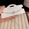 Série Prata Verão Novo Exquisito Versátil Pequeno Fresco Zircônia Pulseira Personalidade Luz Luxo Senso Sofisticado Joia de Mão