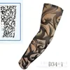 Mangas de tatuaje punto cruz transfronterizas populares para exteriores protección solar para hombres y mujeres brazo de tatuaje flor grande brazo completo sin costuras manga de hielo