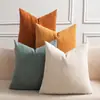Veludo Cotele Fronteira Amazon Simples Cor Sólida Listrado Pelúcia Capa de Almofada para Sofá Capa de Almofada de Lançamento Listra de Milho Atacado