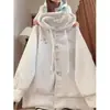 Ropa exterior de manga larga con estampado de perro de dibujos animados para niñas de mayor edad, Nuevo diseño de primavera y otoño, Suéter cárdigan dulce y casual