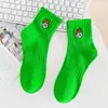 Calcetines cityboy para hombre y mujer, estilo coreano, diseño de dados con bordado ins de moda, calcetines de algodón transpirables de media pantorrilla para skateboard deportivo de alta calle personalizados