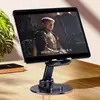 Soporte Giratorio Metálico para Teléfono Móvil de Disco Explosivo TikTok, Soporte Plegable Plano para Escritorio
