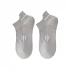 Calcetines deportivos unisex para primavera y verano, resistentes al olor, calcetines de algodón, absorbentes de sudor, que evacuan la humedad, calcetines cortos de malla con lengüetas de tracción