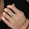 Anillos de Pareja Corona de Amor para Hombres y Mujeres, Abribles, Chapados en Plata, Imitación Moissanita, Anillos de Boda