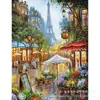 Pintura Diamante 5D Mais Vendida Transfronteiriça Arte Paisagem DIY Diamante Redondo Pintura Decoração de Casa