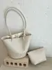 Bolsa de balde tecida com padrão de nicho da moda para mulheres, novo modelo 2026, bolsa de ombro para o dia a dia, bolsa de balde de alta qualidade e grande capacidade