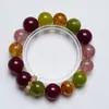 [Caiyun Liulian] Pulsera de Cristal Natural Cristal de Fresa para Mujer Fácil de Combinar Cristal Cristal Blanco Regalo Cristal al por Mayor