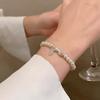 Pulsera de Bola de Circonita Brillante Versátil de Plata de Ley S925 Joyería Elegante de Nicho Pulsera Sencilla de Diamante Pequeño Accesorios de Moda