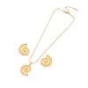 Collar de Acero de Titanio 18K con Patrón Irregular de Moda Joyería para Mujer Juego de Aretes Collar Sencillo de Personalidad Acero Inoxidable