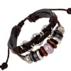 Fábrica Directa nueva joyería de moda pulsera de cuero genuino al por mayor pulsera de piel de vaca con cuentas Yiwu joyería al por mayor