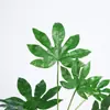 Plantas verdes artificiales: Palma Areca, Hoja de Monstera, Hoja de Anturio Rojo, Hoja de disco dorado en forma de estrella, Ramo de 7 piezas para decoración del hogar y arreglos florales