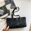 Bolso cruzado casual de moda estilo motociclista para mujer, hebilla de cinturón personalizada de gran capacidad, bolso de hombro simple para el día a día, para mujer