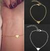 Moda europea y americana simple sexy en forma de corazón Pulsera de Amor joyería de metal con forma de corazón de melocotón para mujer venta al por mayor directa de fábrica