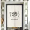 Cortina de tela para puerta al por mayor para partición de cocina y baño, cortina decorativa para el hogar, media cortina impresa sin taladro