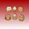 Produtos de madeira, um item popular para vendas transfronteiriças: Decorações de Halloween, artesanato de abóbora de madeira, um conjunto de 6 enfeites de madeira