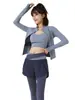 Conjunto de Yoga de Tres Piezas Color Block para Mujer, Ropa Deportiva con Sensación Nude, No Requiere Almohadillas en el Sujetador, A Prueba de Impactos de Alta Intensidad, Conjunto Anti-Exposición Falso de Dos Piezas