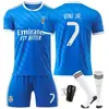 2526 Kit Reserva do Real Madrid Número 5 Bellingham Número 7 Cristiano Ronaldo Número 9 Mbappe Número 10 Modric Número 7 Vinicius