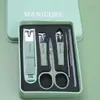 Set de Cortauñas de Acero Inoxidable Anti-Salpicaduras Tijeras para Uñas Caseras Juego Completo de Herramientas de Manicura Dropshipping