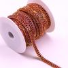 Nueva Cadena de Garras de Diamante Multicolor de Tres Filas Cadena de Pedrería Densa Galvanizada Cadena de Pedrería Versátil Cadena de Pedrería Cosida a Mano para Bricolaje Joyería