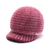 Chapéus de Inverno para Mulheres, Novos Chapéus de Lã Versáteis, Chapéus de Tricô para Mães de Meia-Idade e Idosas, Chapéus Quentes Espessos de Veludo para Mulheres