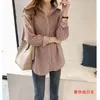 Ropa Nueva para Mujer 2026 Camisa Rayada Holgada Estilo Bf Manga Larga para Mujer Top Chic Estilo Hong Kong Chaqueta Delgada
