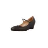 Zapatos Mary Jane de Piel de Oveja Cómodos con Cuña Baja que Aumentan la Altura 2026 Otoño Punta Redonda Tacón Medio Piel Genuina Completa Correa Única Zapatos para Mujer
